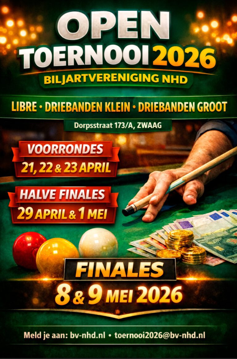 Flyer N.H.D. Open Toernooi